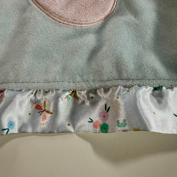 Douglas Baby 15" x 15" Blue Pink White Butterfly Bria Plush Lovey Baby Blanket - Picture 5 of 8